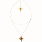 Multi strand chain necklace with manta ray